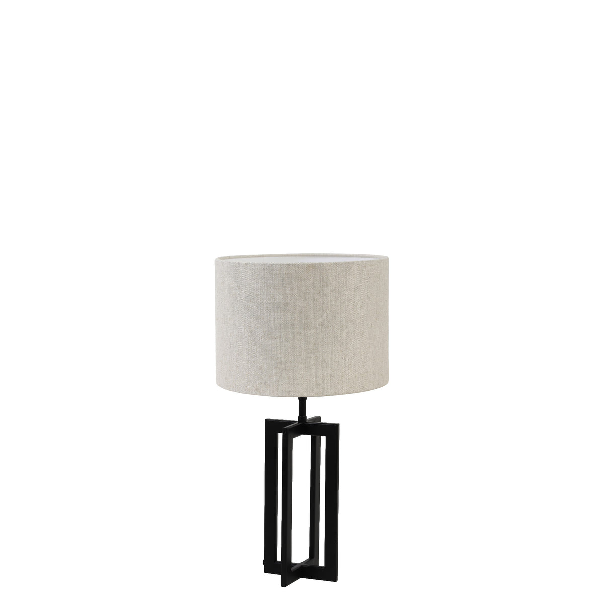 Light & Living tafellamp Mace/Livigno - zwart, naturel - 30x30x56cm