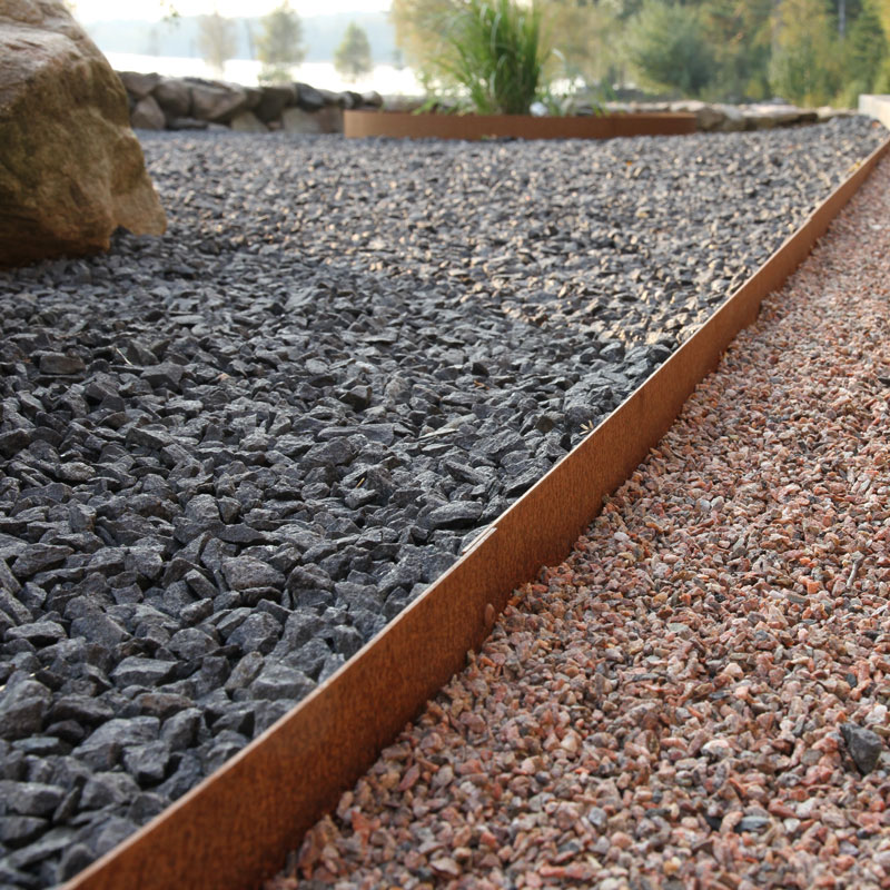 Planteringskant rak corten, 120x750 mm