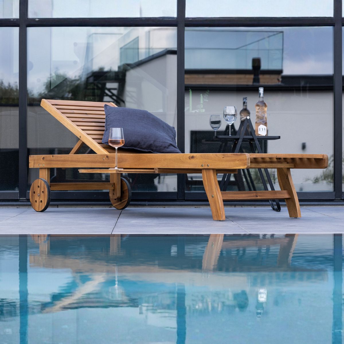 Fjôrd - Ligstoel Naturel Hout - 200x63x35cm - Luzon