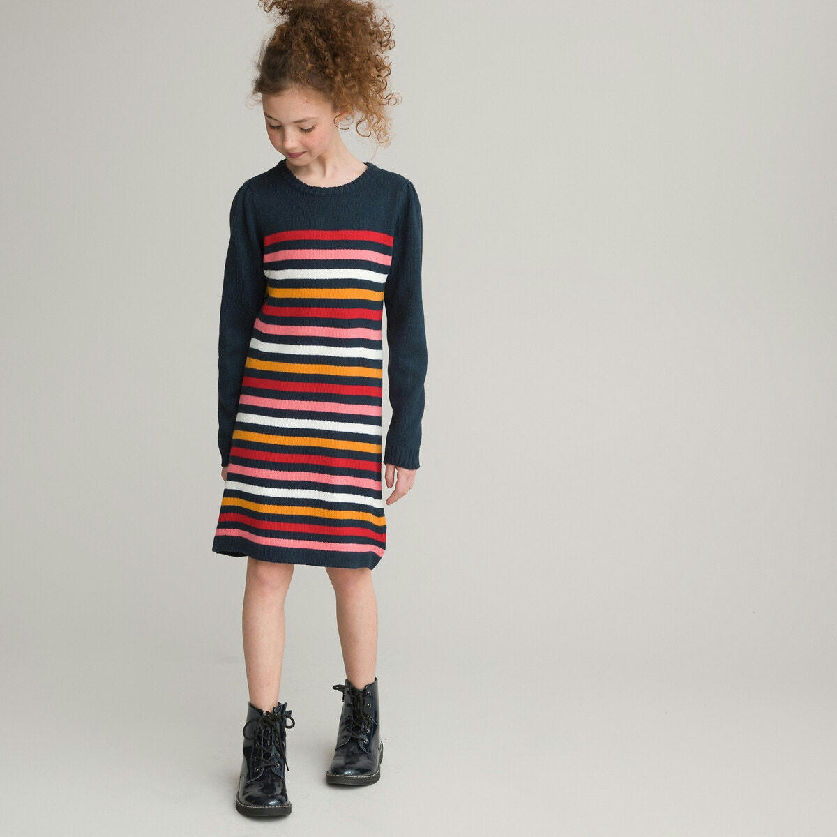 Robe rayée multicolore