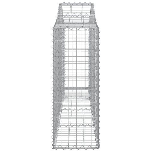 NNEVL Arched Gabion Basket 200x30x80/100 cm Galvanised Iron