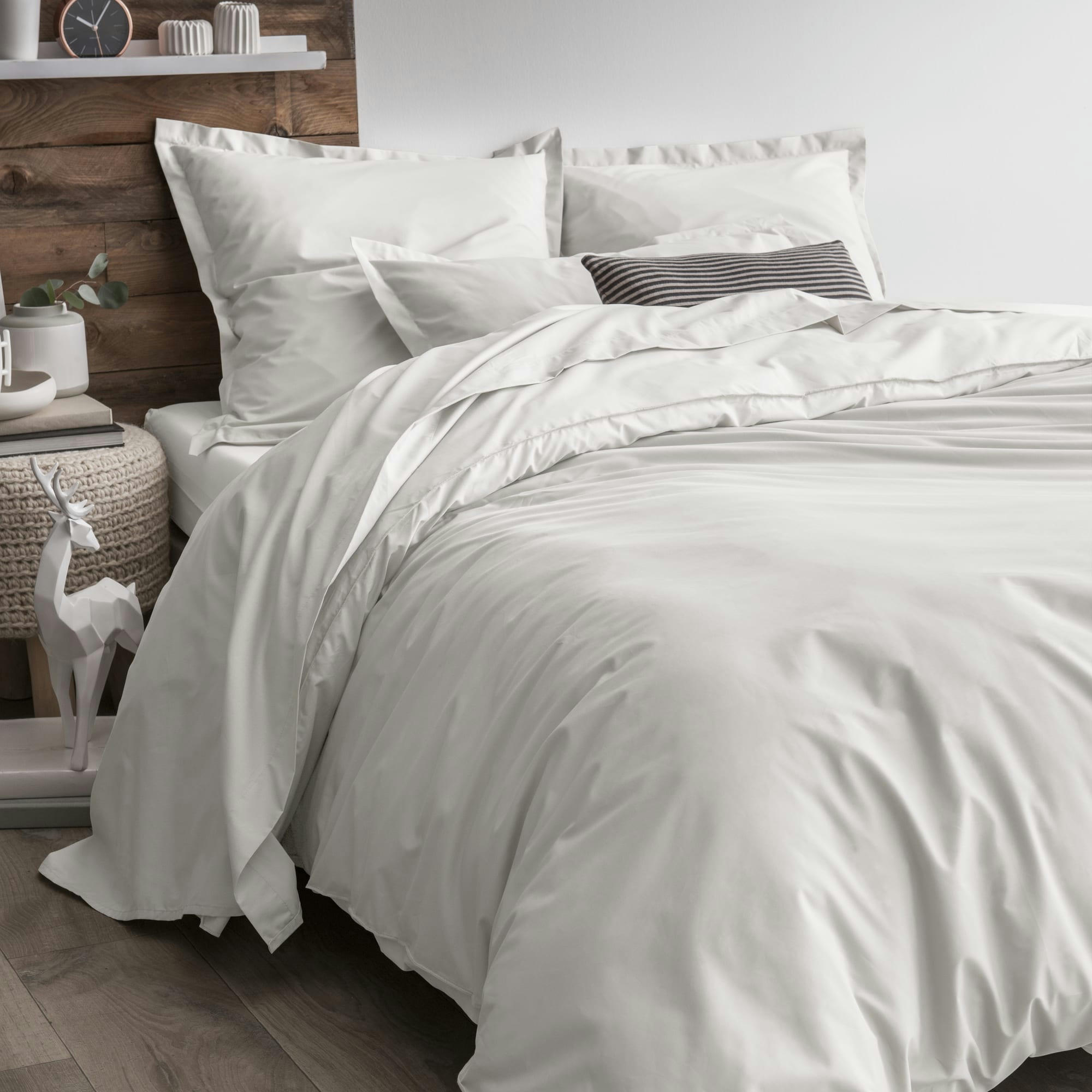 FIL & SENS - Housse de couette en coton Bio blanc 240 x 220 cm