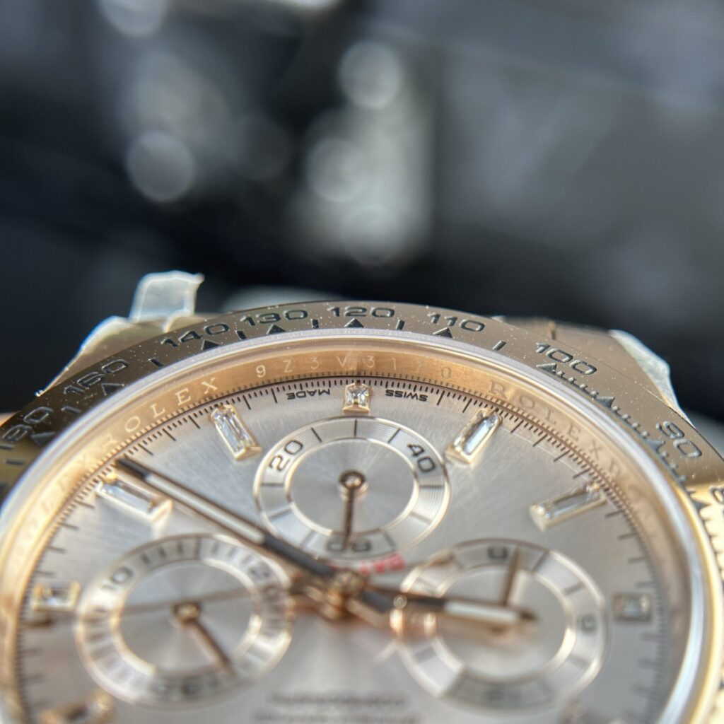 Rolex Daytona 116505 YG Plated Pink Dial CZ Diamonds 40mm Oyster Super Clone