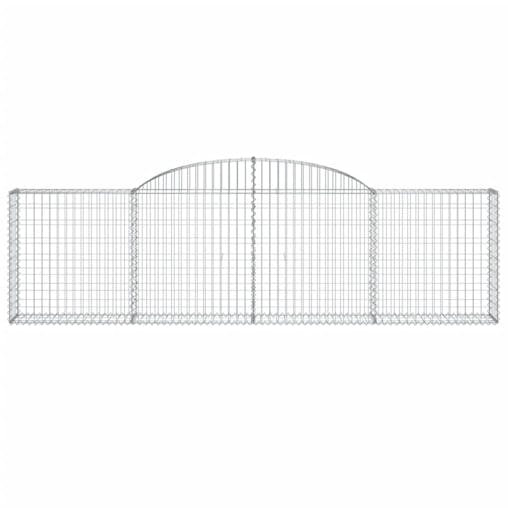 NNEVL Arched Gabion Baskets 4 pcs 300x30x80/100 cm Galvanised Iron
