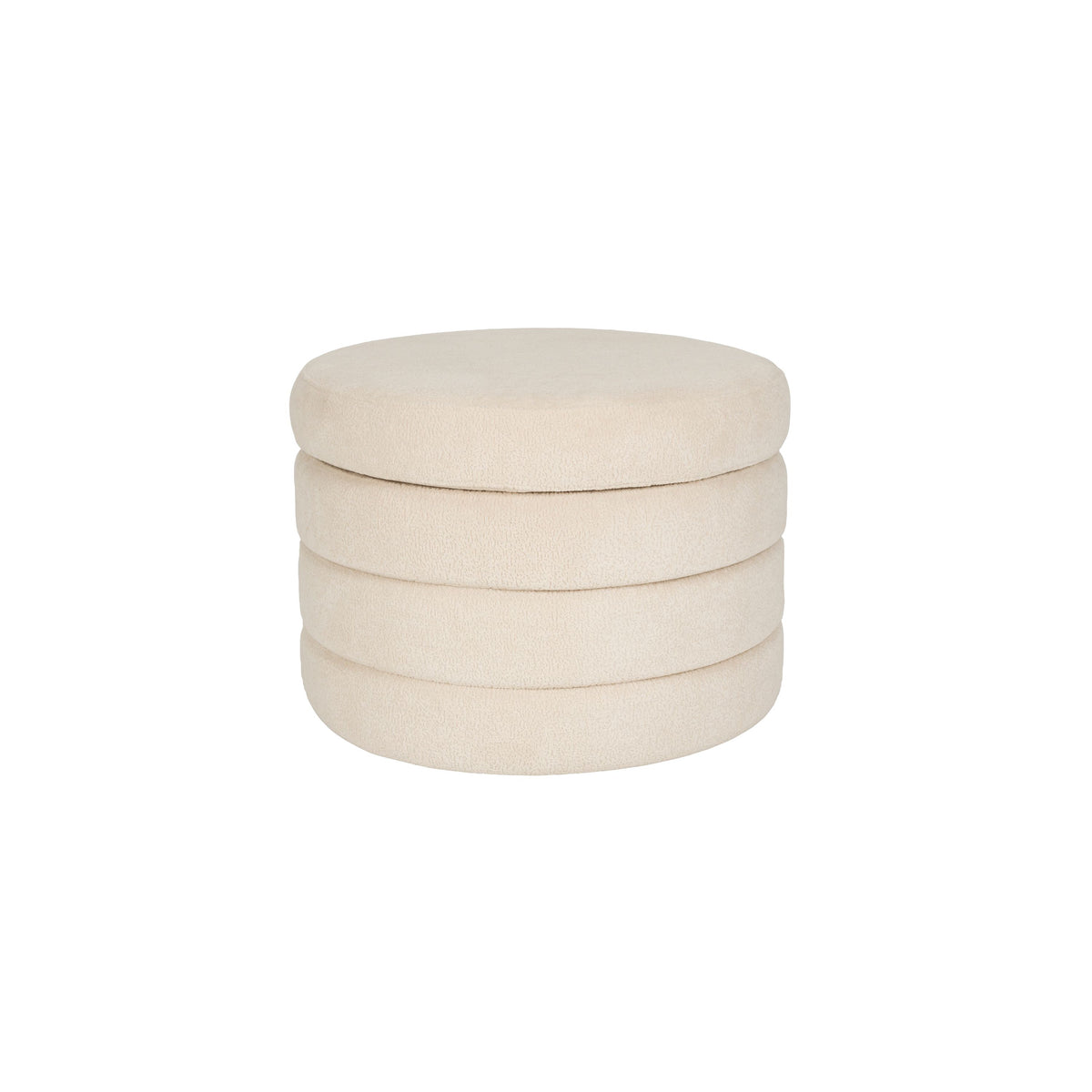 Housecraft Living Zuma Poef met opbergruimte Bouclé Beige