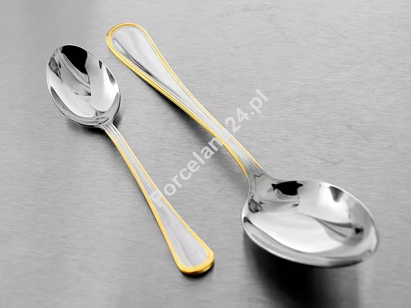 Komplet sztućców 24 cz. na 6 osób Pintinox 1929 - Sirio (2.5 mm) złocone 23.SIRG.K24