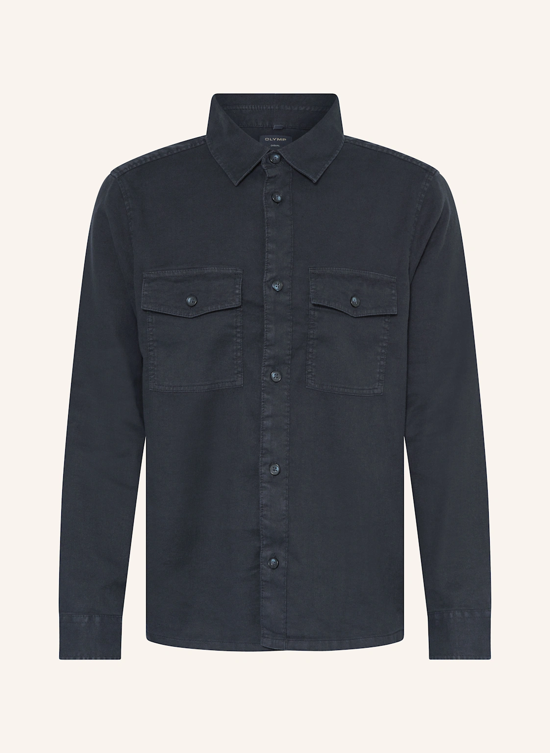 OLYMP Overshirt Casual regular fit mit Leinen