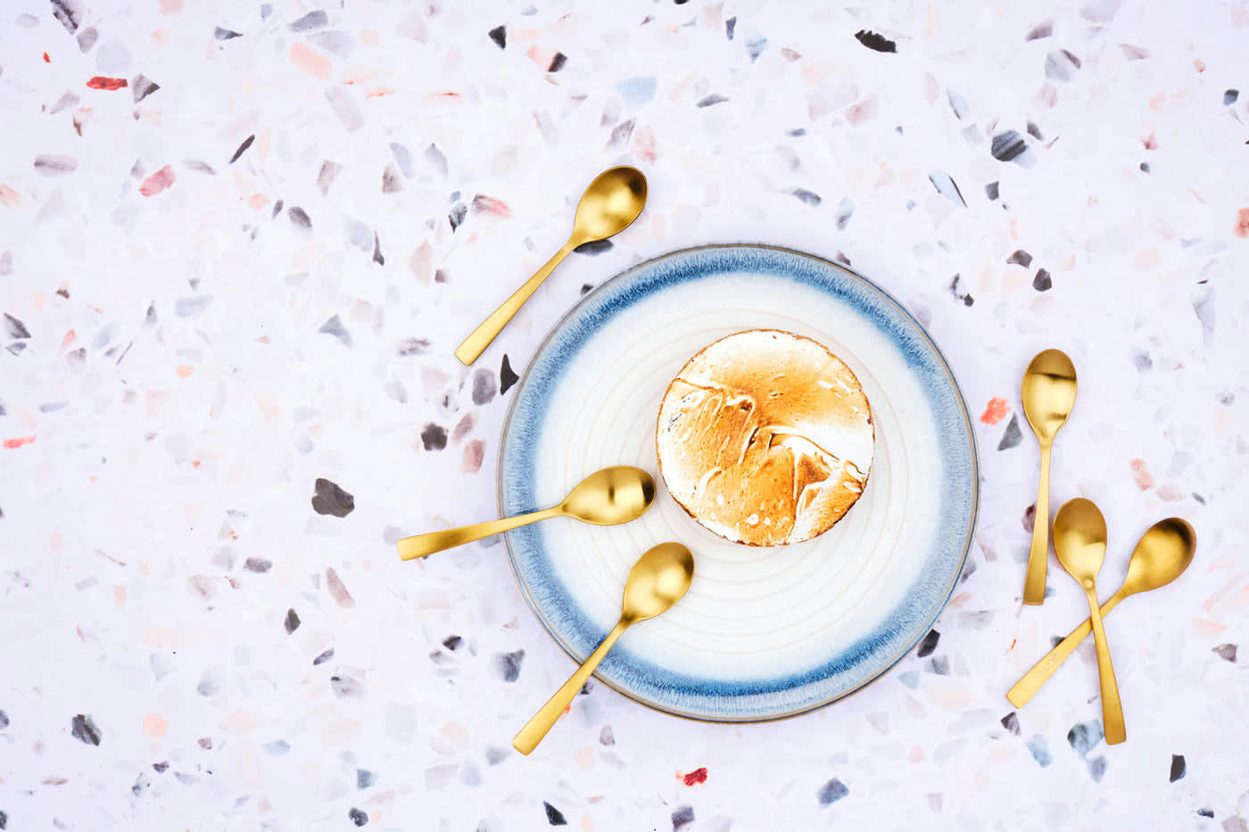 NUDE - Lot de 6 petites cuillères en inox or