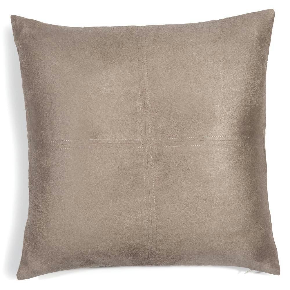 - Coussin en suédine grège 60x60