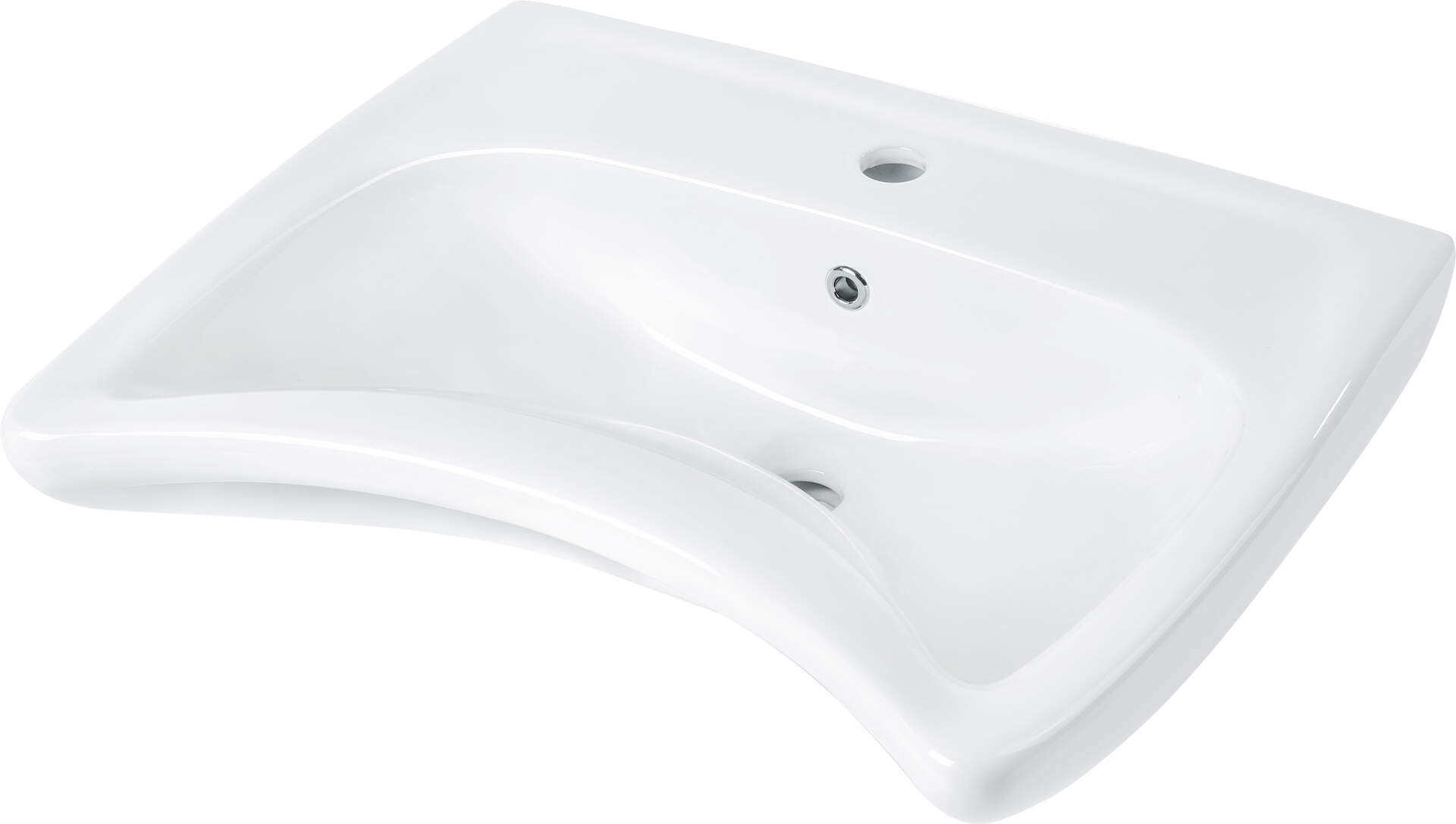 DEANTE Umywalka ceramiczna ścienna z miejscem na baterię