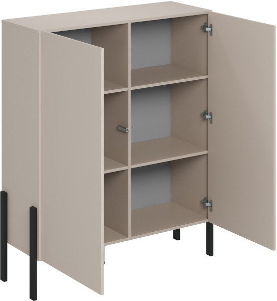 Komoda 114 cm do salonu sypialni z półkami JUKON