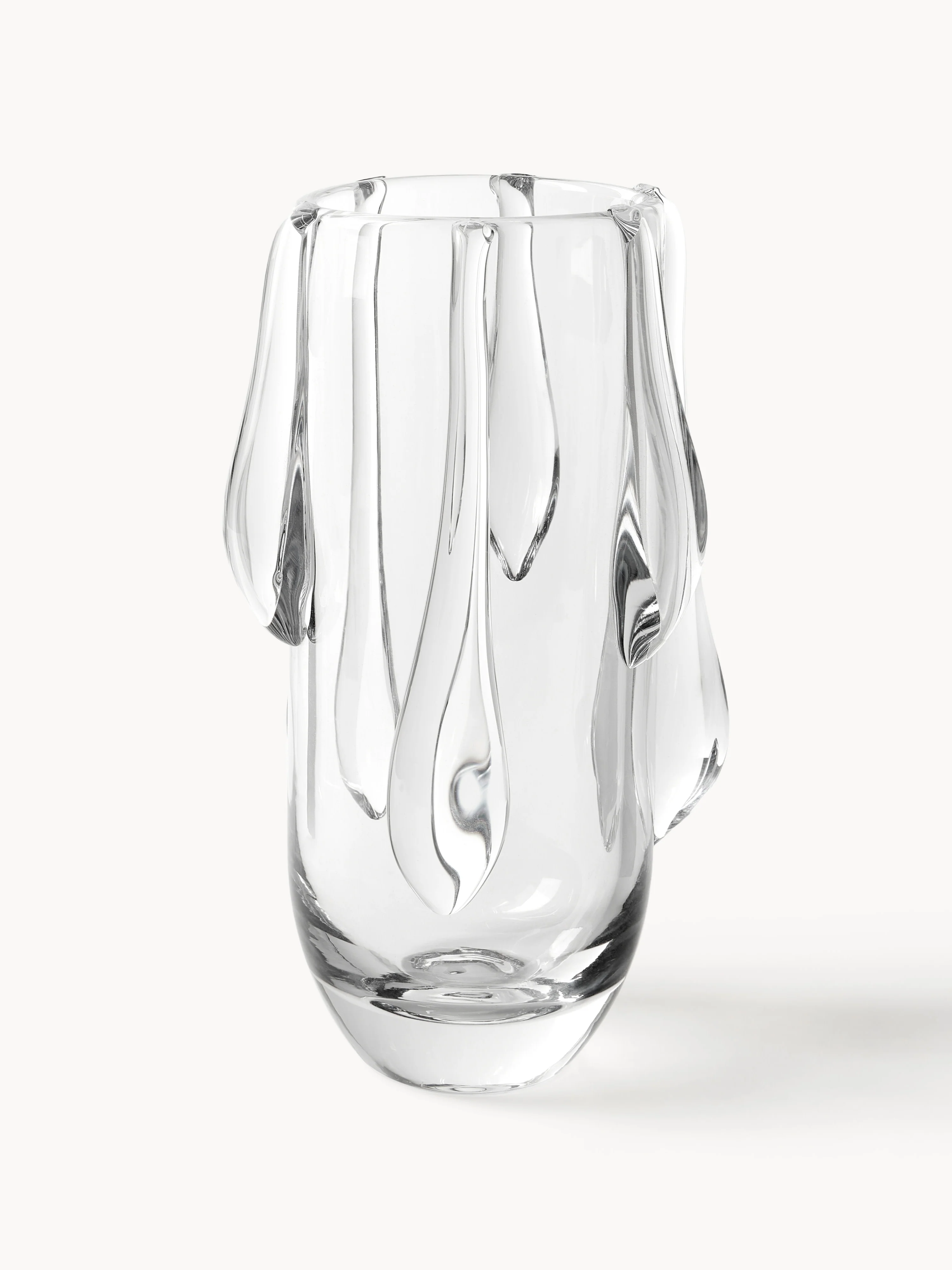 Glas-Vase Carliz mit Tropfeneffekt, H 27 cm