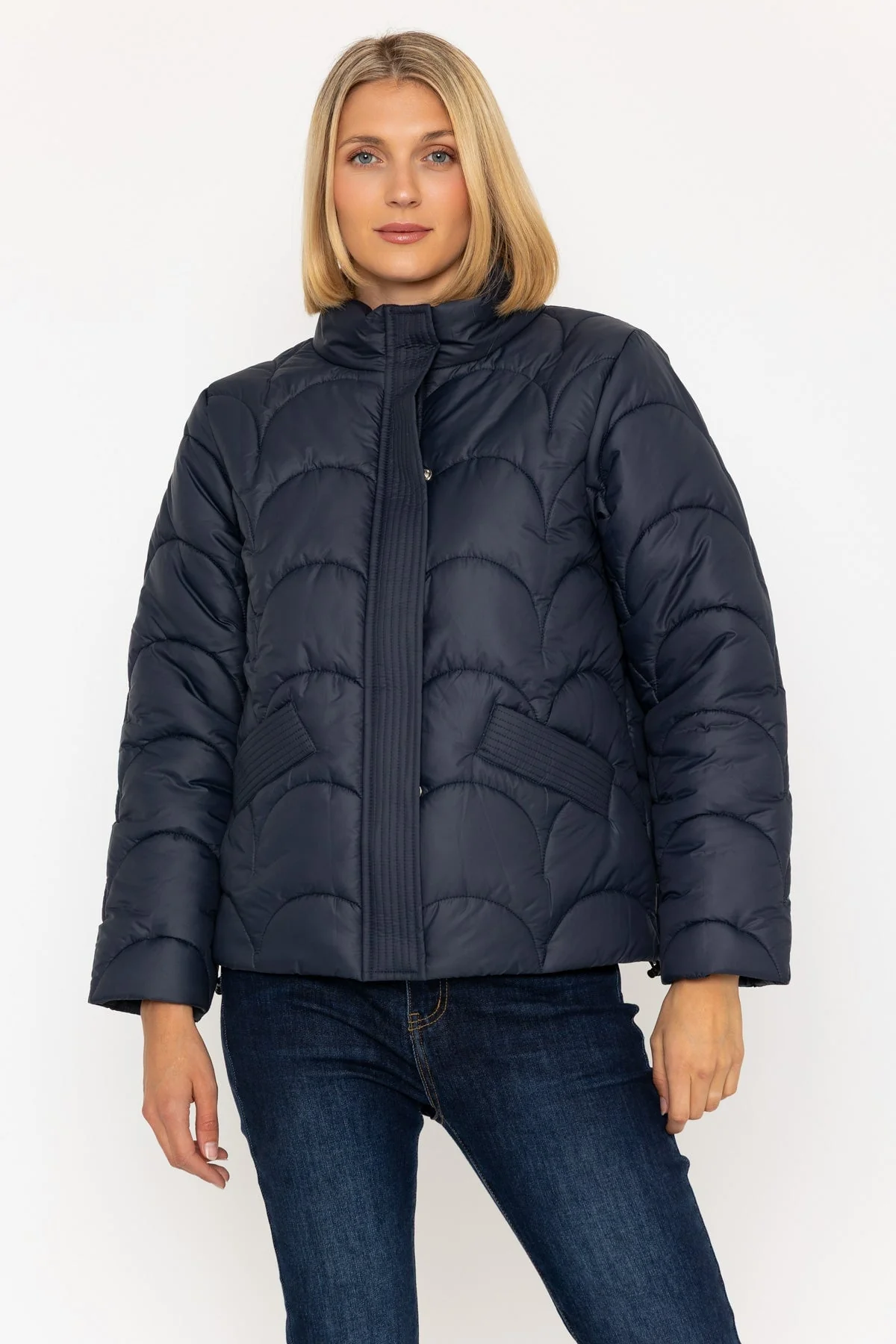 Navy Quilted Puffer Jacket