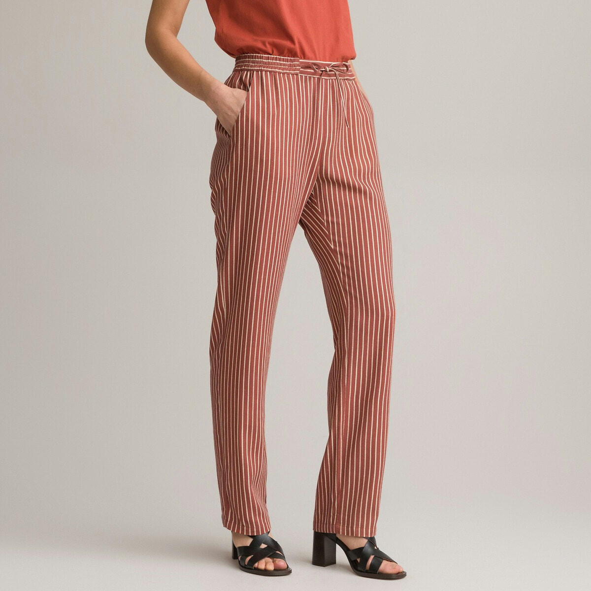 Pantalon droit rayé