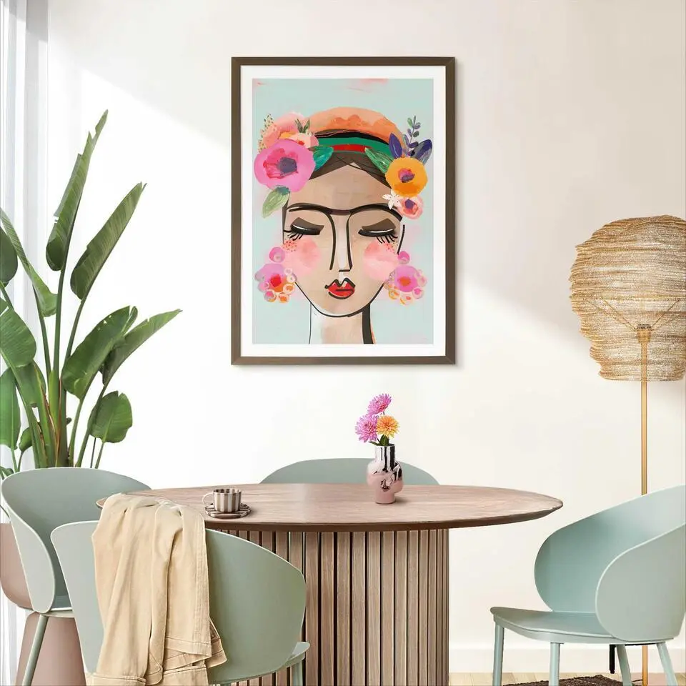 Wissellijst hout Poster 50x70 walnoot - 50 x 70 - Walnoot