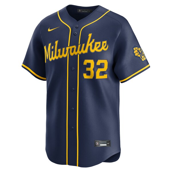 Jacob Misiorowski Milwaukee Brewers Nike Alternate Limited Jersey - Navy