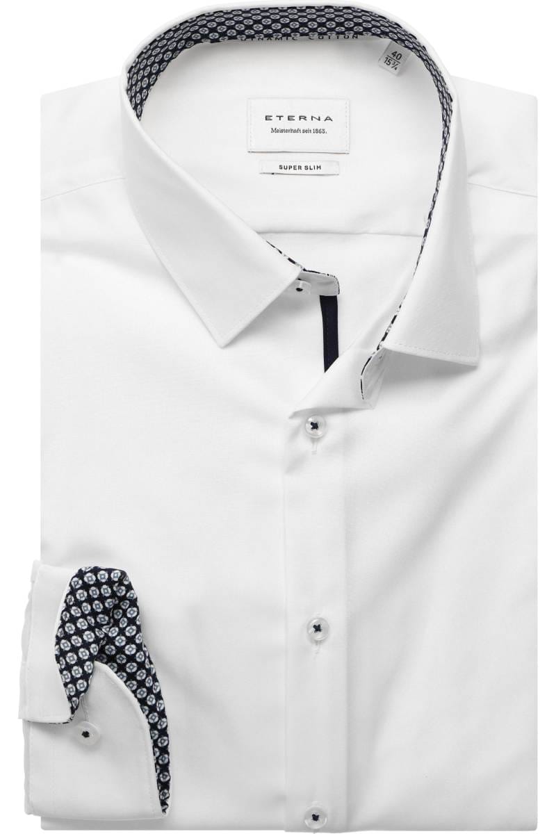 ETERNA Super Slim Dynamic Cotton Hemd weiss, Einfarbig