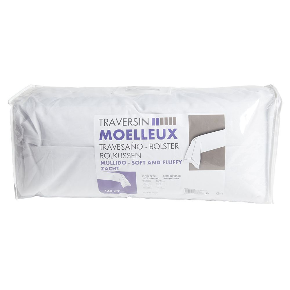 Traversin moelleux blanc 140 cm