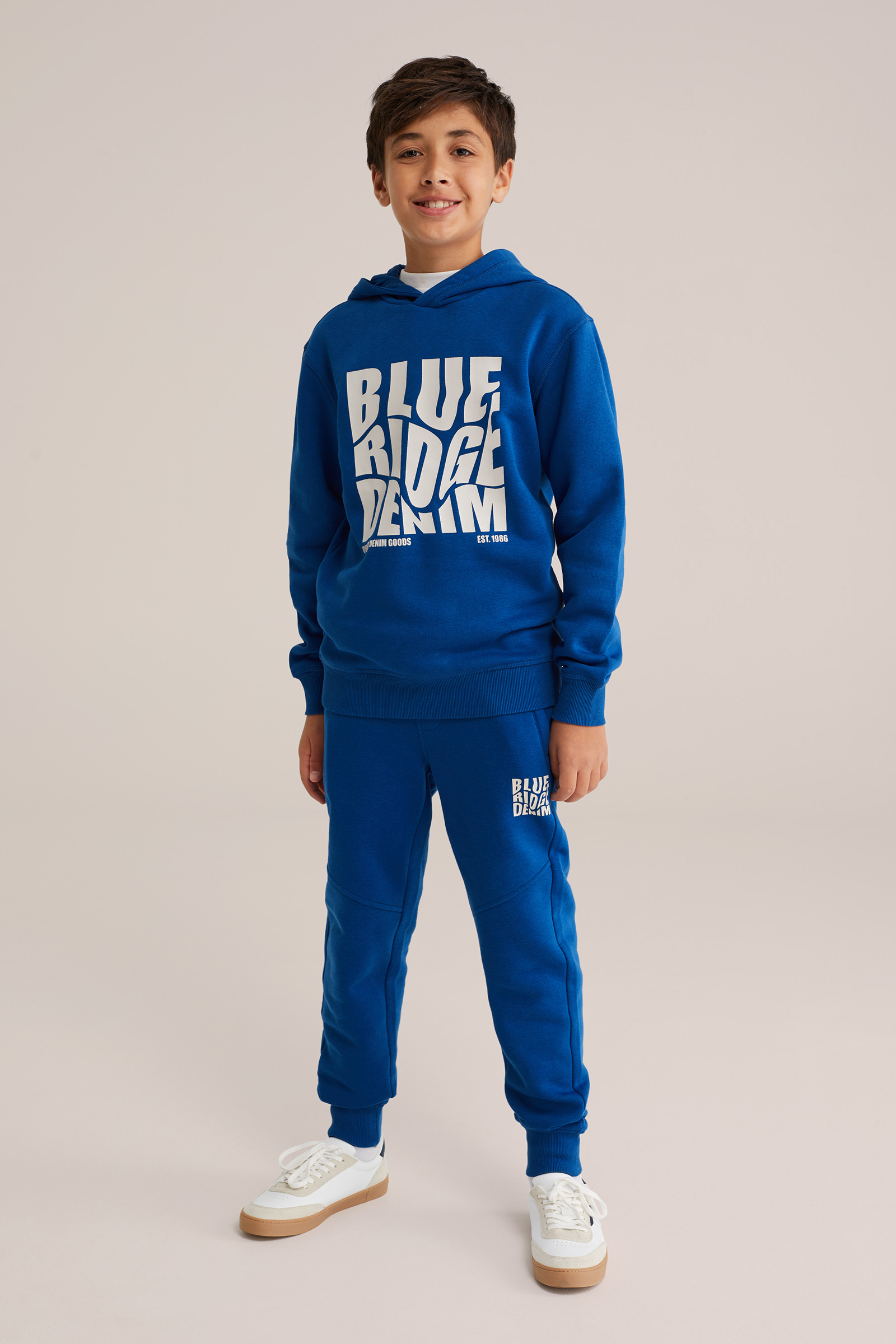 Jongens regular fit joggingbroek met print