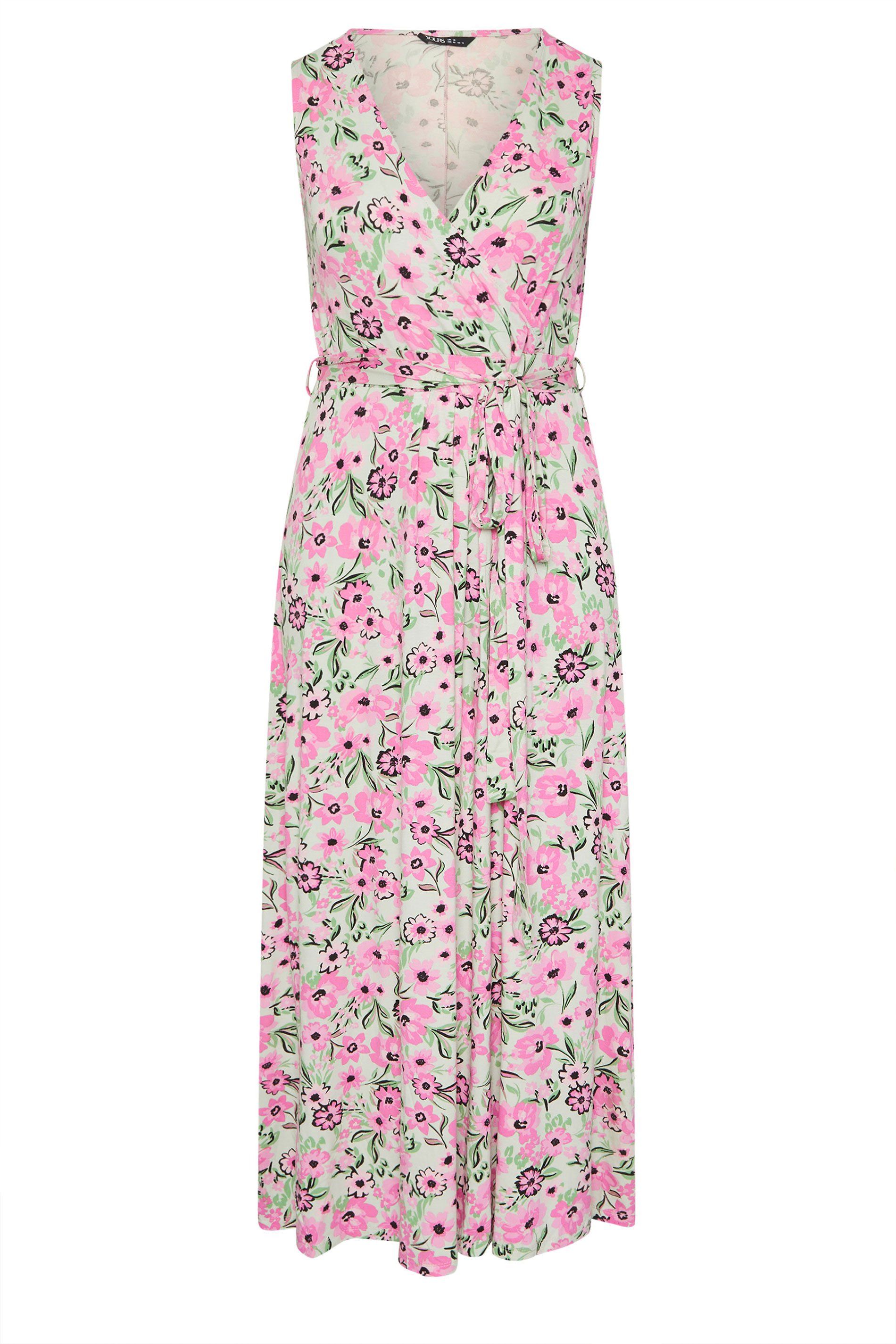 Yours Floral Print Wrap Maxi Dress