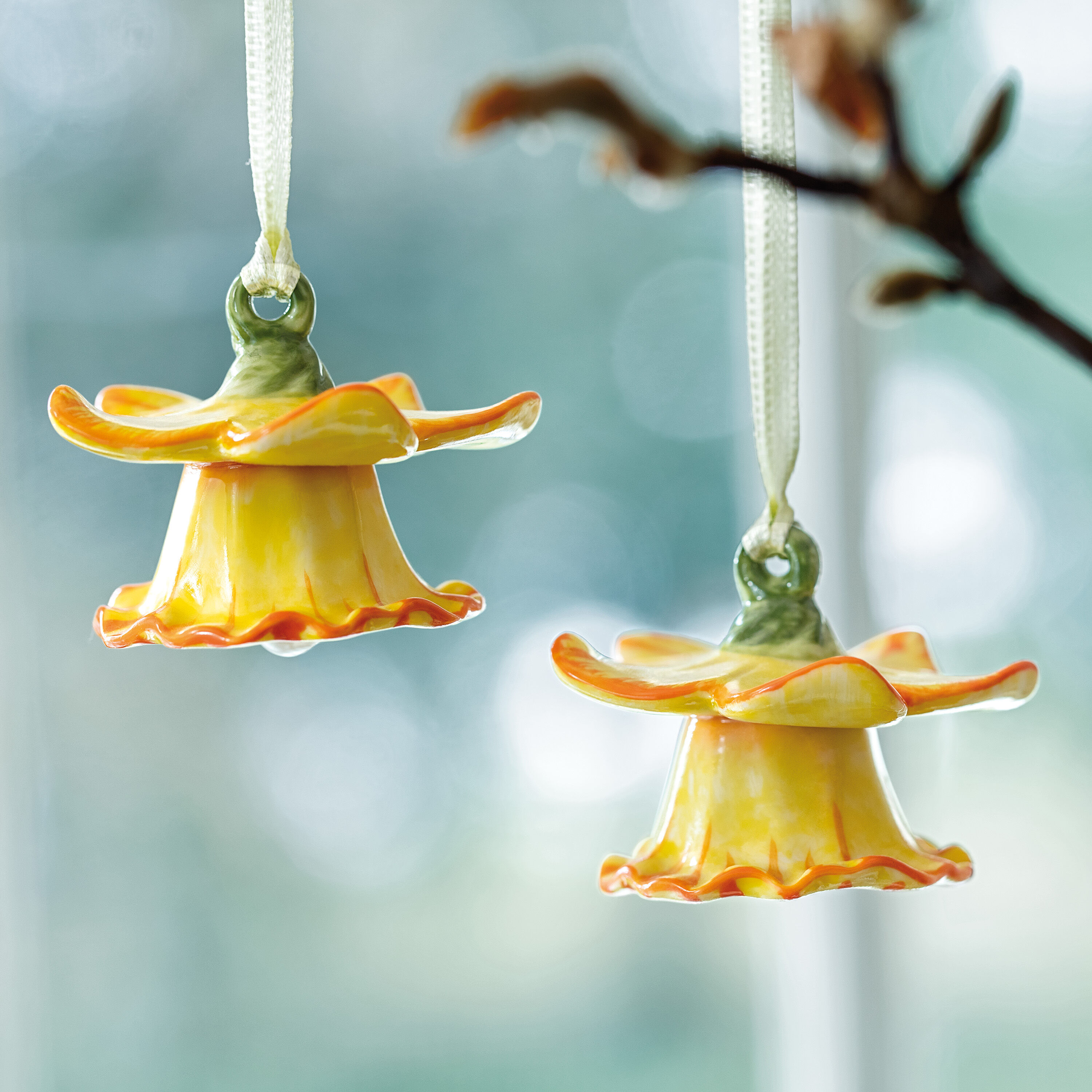 Mini Flower Bells Easter ornaments