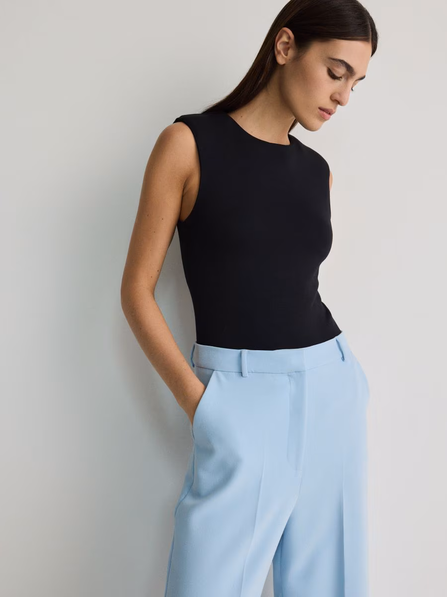 Trousers With Pressed Crease