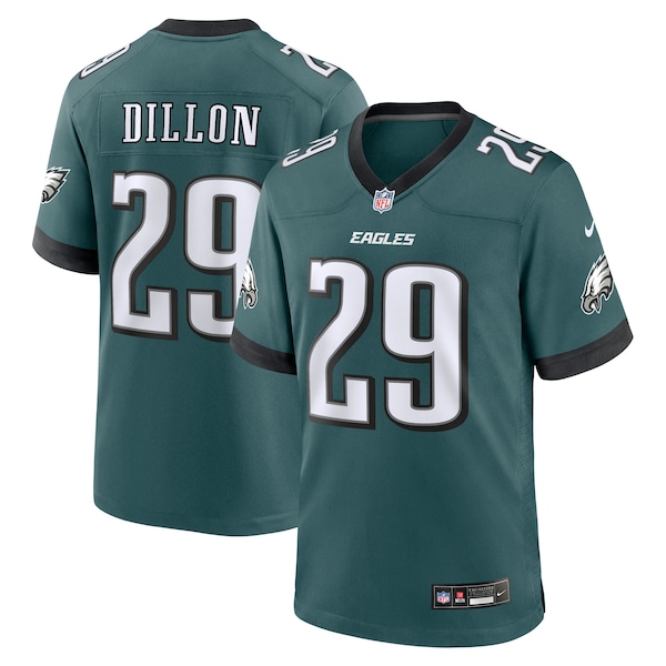 AJ Dillon Philadelphia Eagles Nike Team Game Jersey - Midnight Green