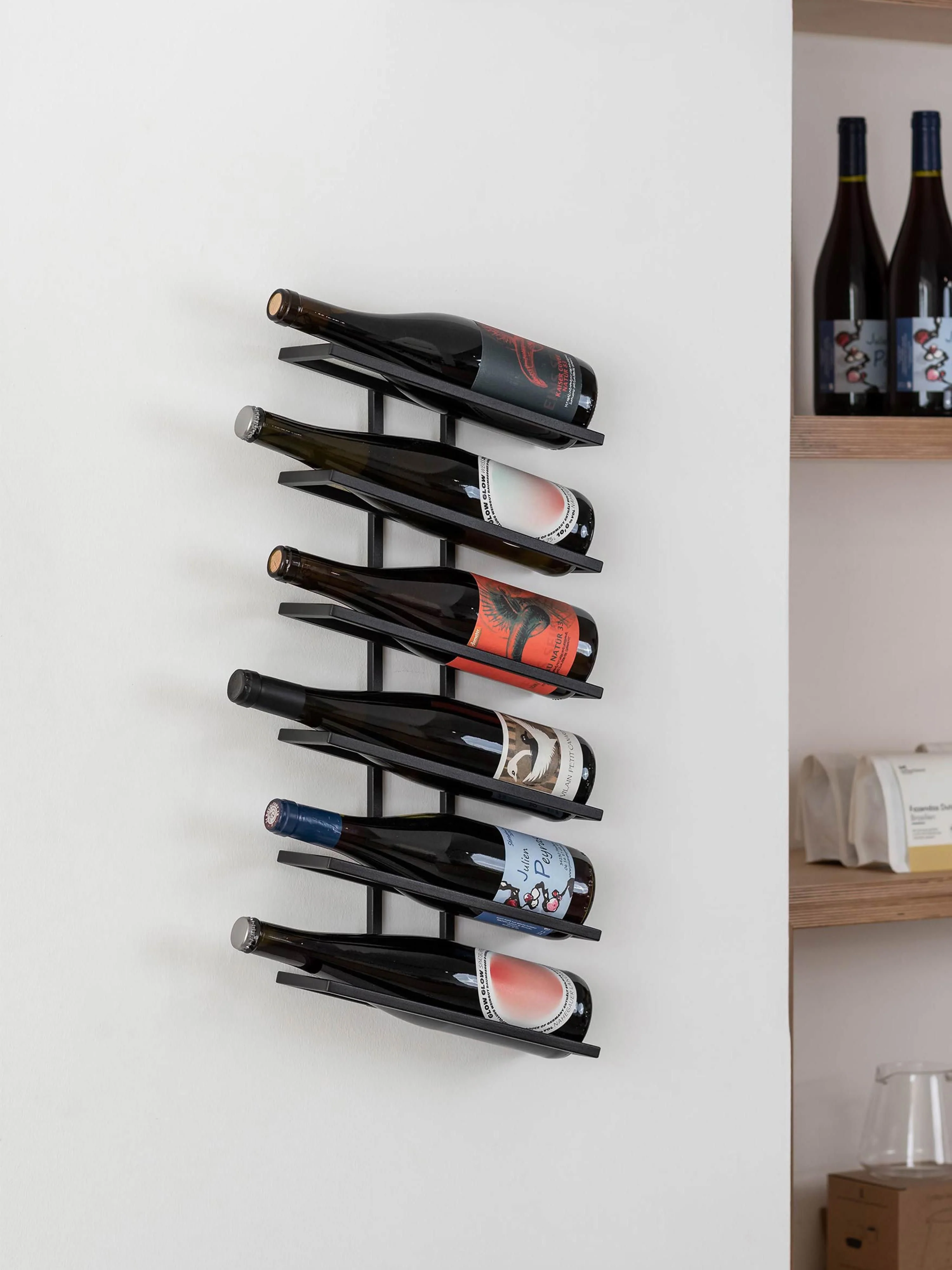 Wand-Weinregal Vinia, für 6 Flaschen