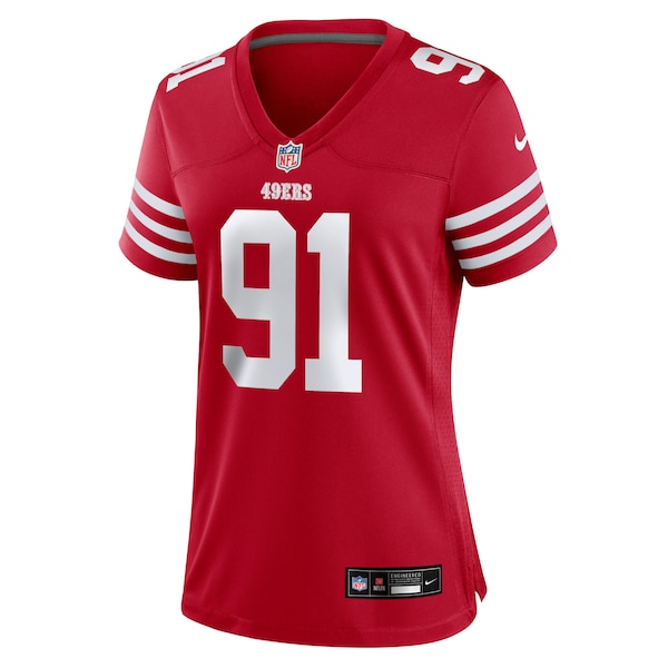 Sam Okuayinonu San Francisco 49ers Nike Women's Team Game Jersey -  Scarlet