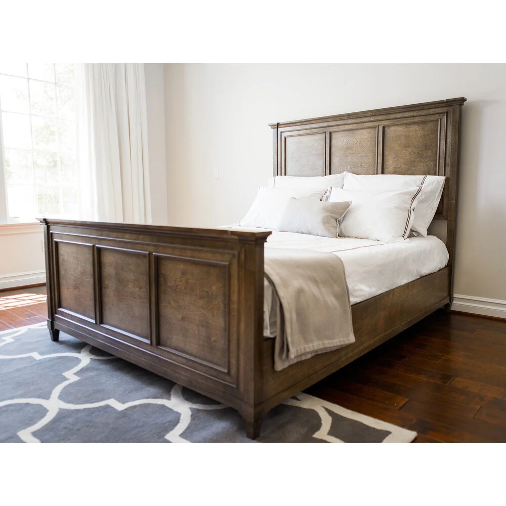 Abbyson Cypress Rustic Oak 4 Piece Queen Bedroom Set