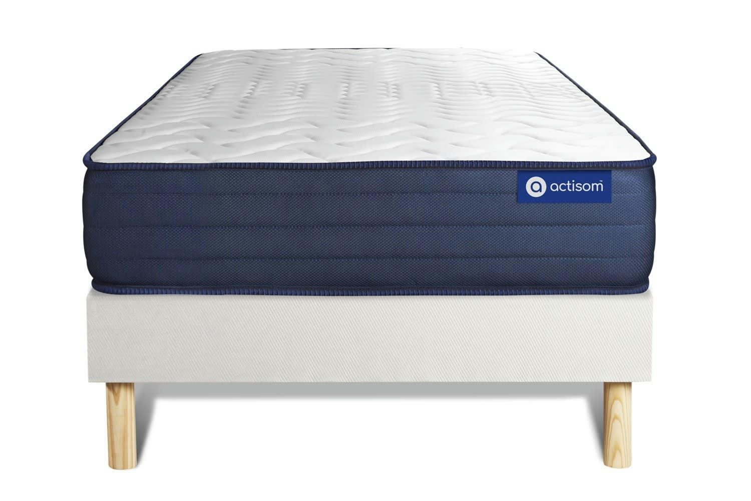 ACTIMEMO LIFE - Ensemble 80x190 cm sommier kit blanc