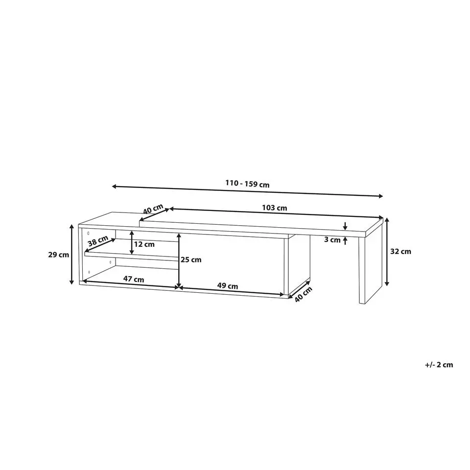 YONKERS - TV-meubel - Wit - MDF