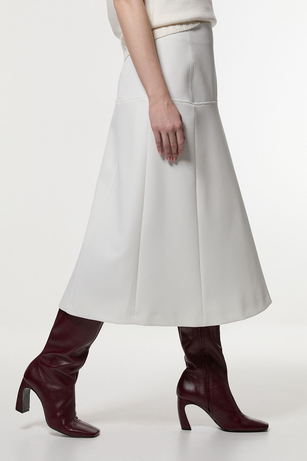 KarenMillen Tailored Textured Full Midi Skirt