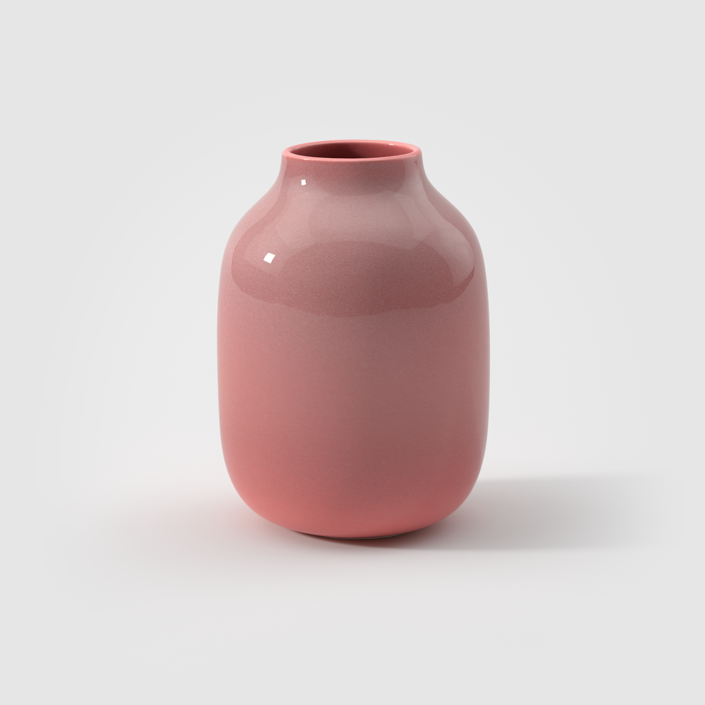 Perlemor Vase - Pink, 6.2'' x 8.7'', stoneware