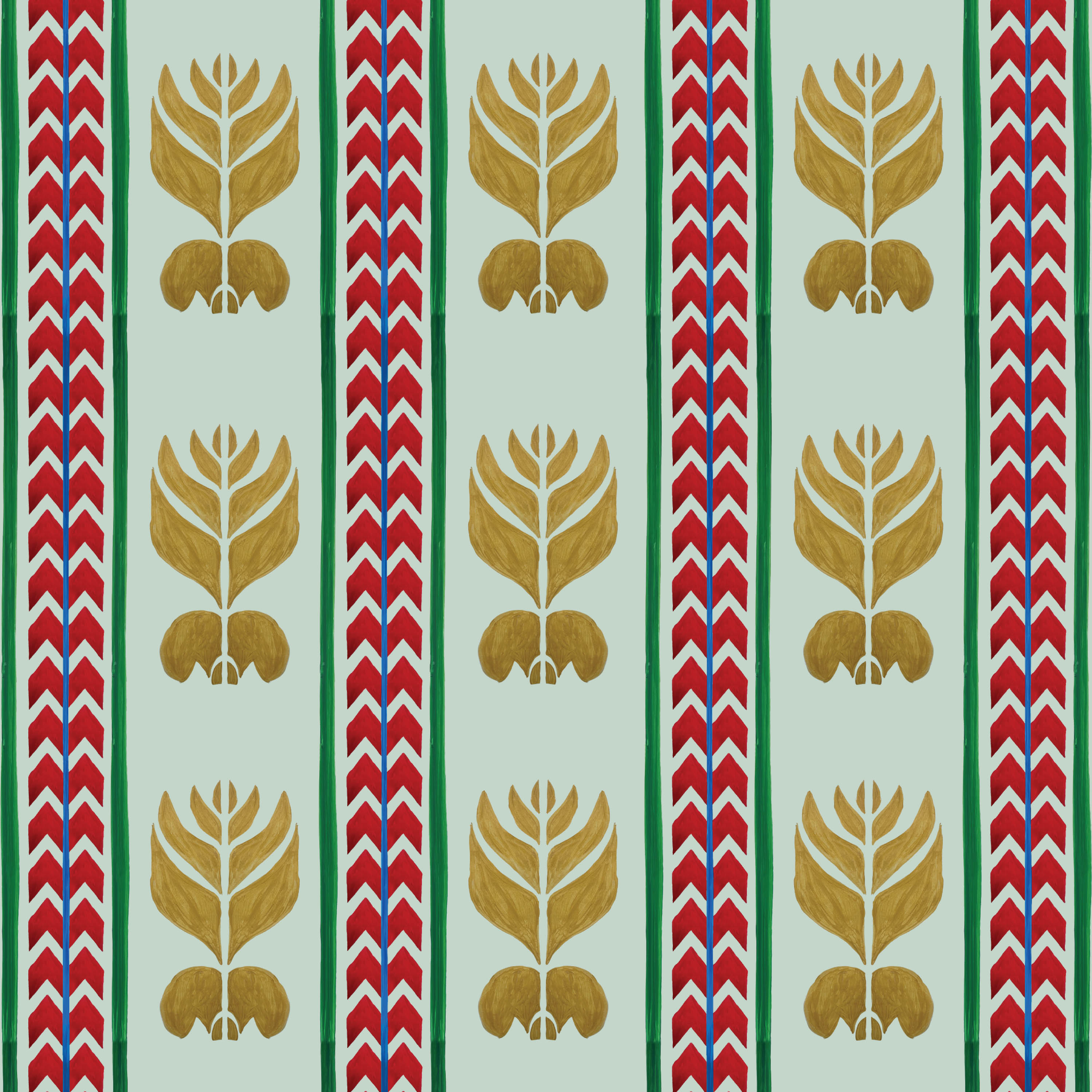 Catchii Behang Ikat Stripes Pastel blue