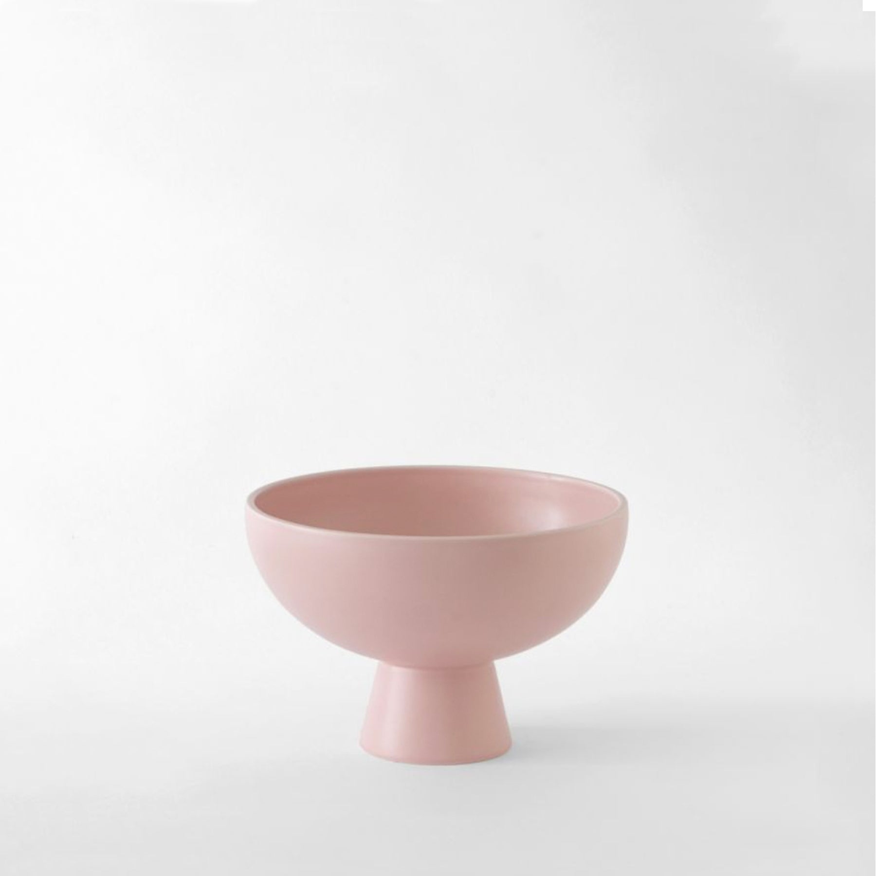 Medium Coral Blush Modern Pedestal Bowl