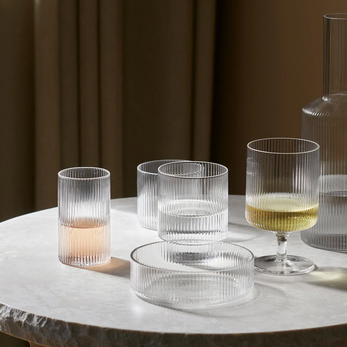 Ferm Living - Ripple Gläser (4er-Set)