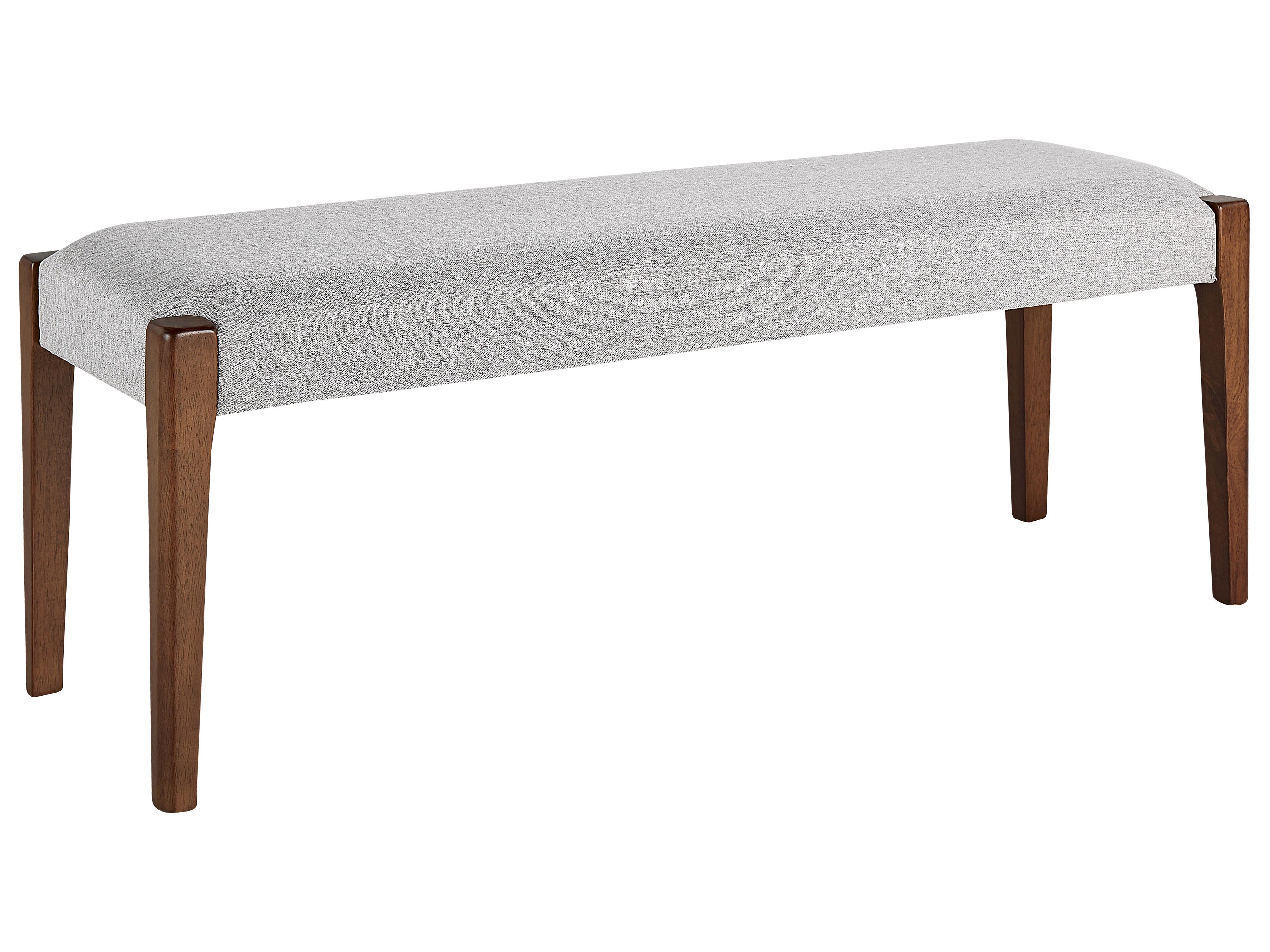 Upholstered Bench ELYRIA Fabric Dark Brown/ Grey