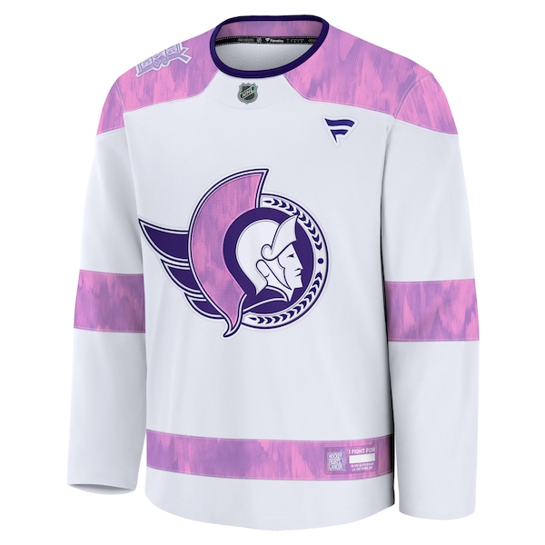 Ottawa Senators  2024 Hockey Fights Cancer Practice Jersey - White