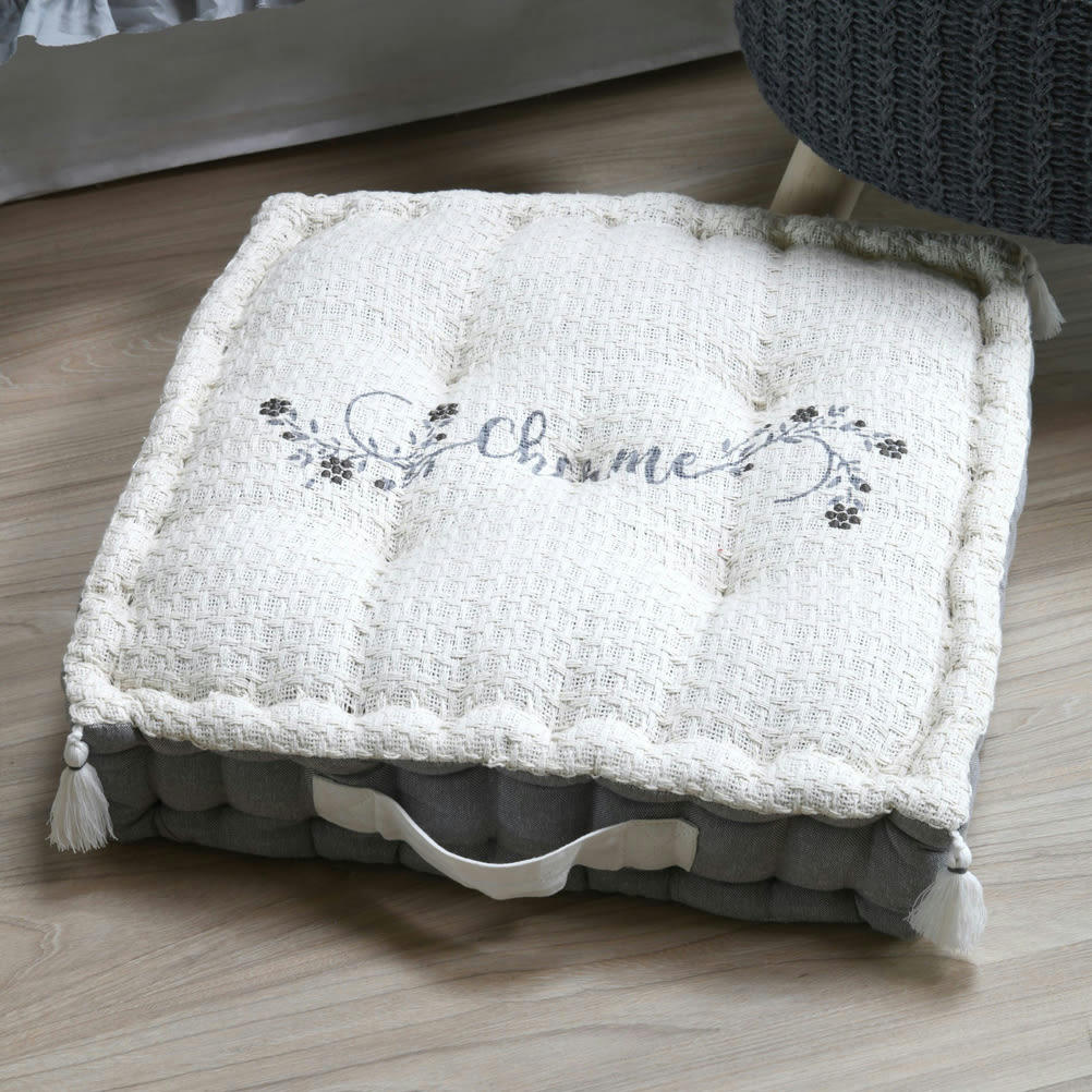 CLÉMENCE - Coussin de sol en coton 45x45cm