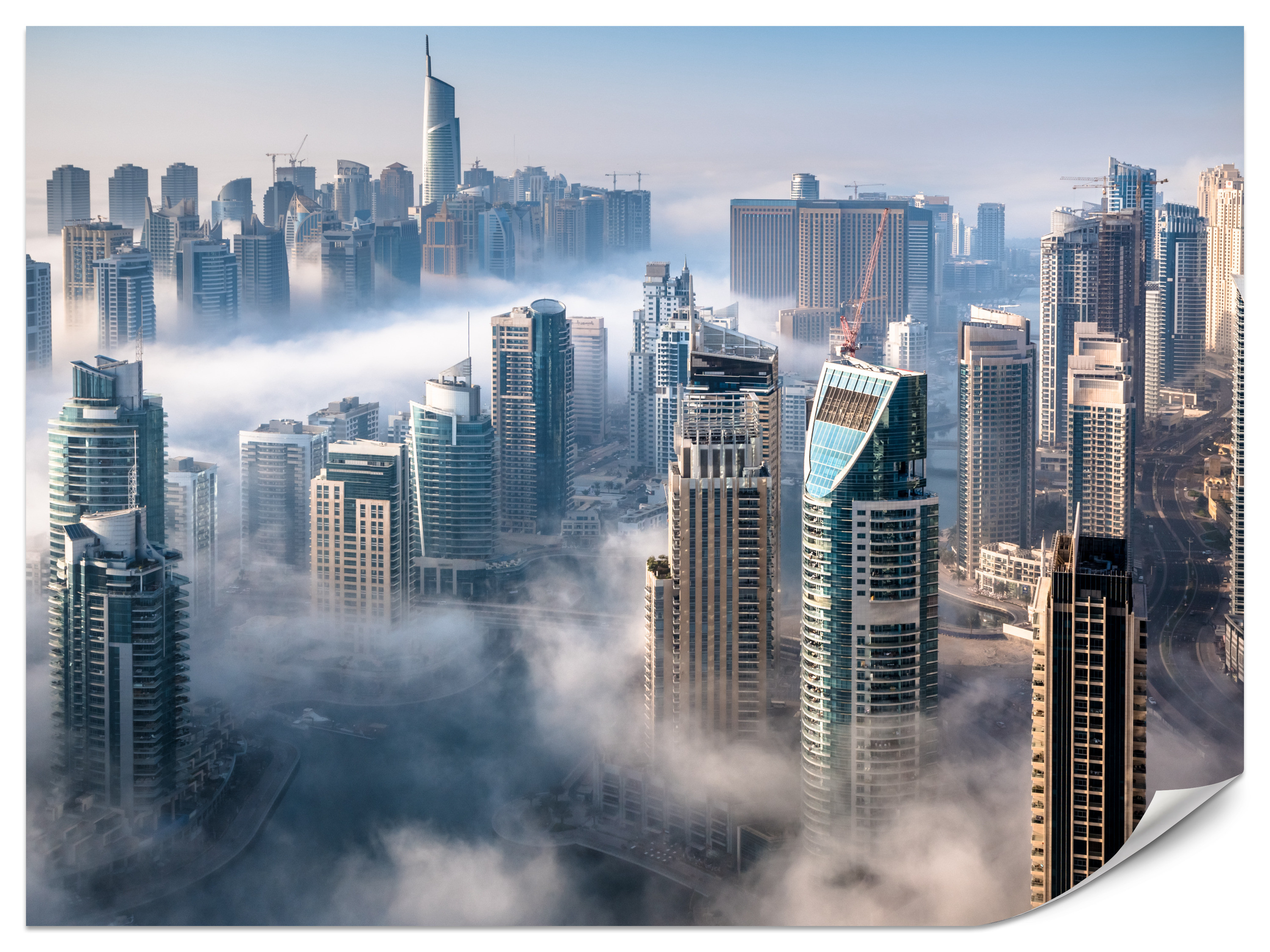 Fototapeta Dubaj w chmurach 100x70cm