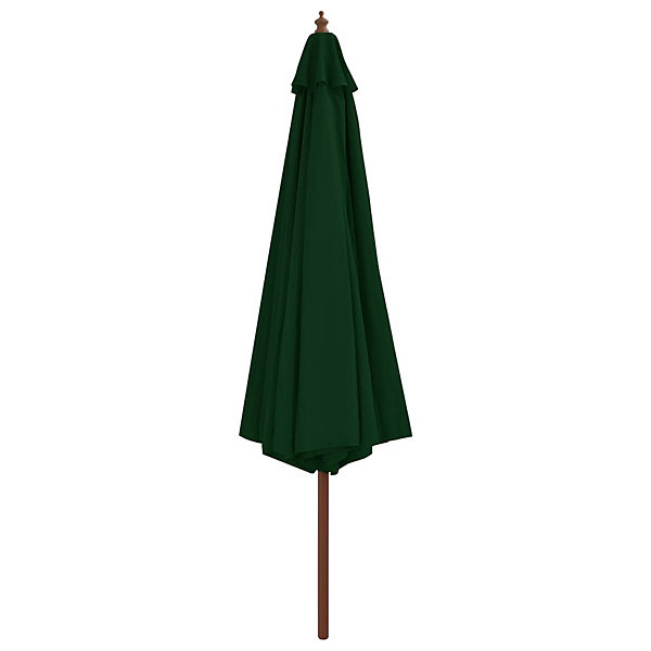 Parasol avec mât en bois 350 bois vert Helloshop26