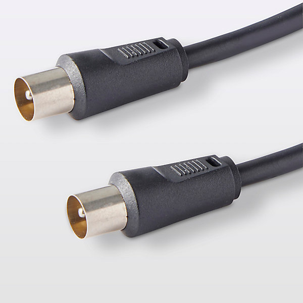 Câble coaxial 3C2V ø9.52 mm Mâle / Mâle noir, 0.75 m