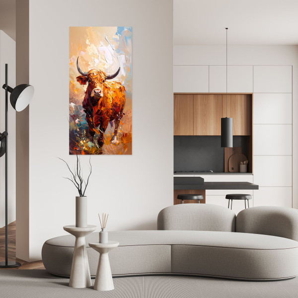 Naklejka na ścianęFeeby Byk Krowa Zwierzęta Natura 40x80