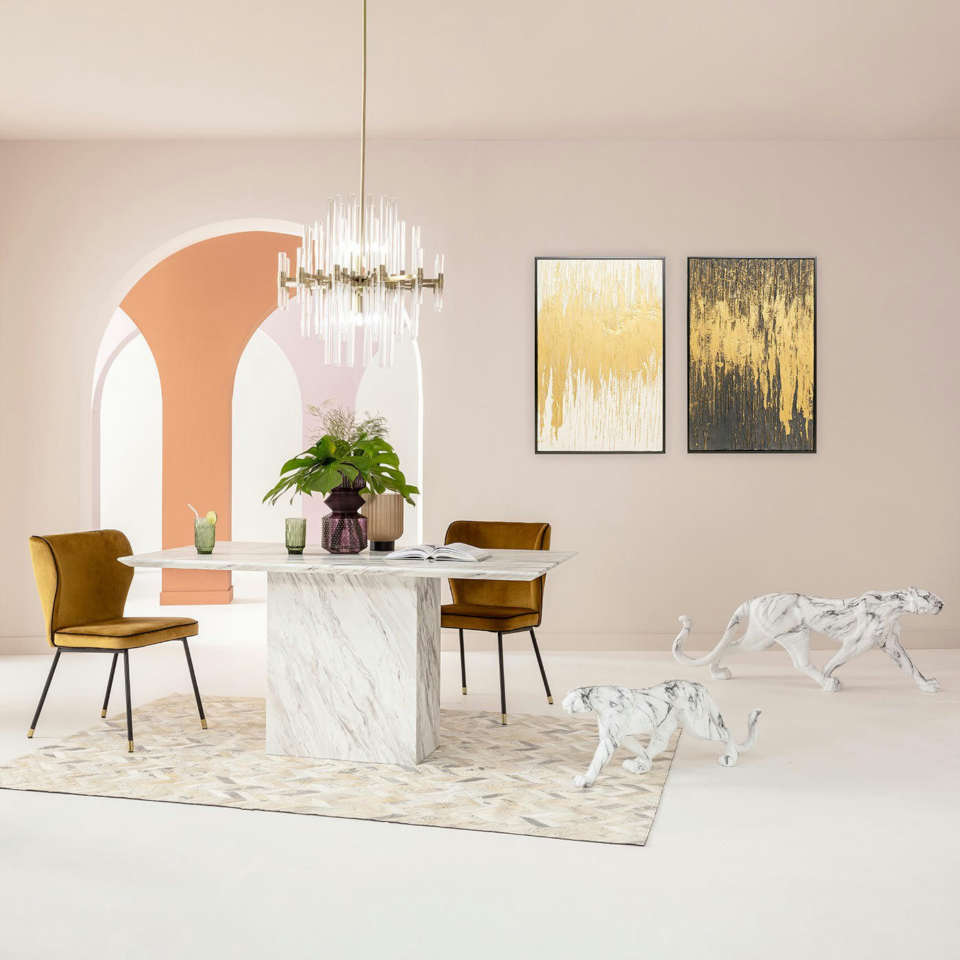 - Peinture Frame Abstract noire 80x120cm Kare Design