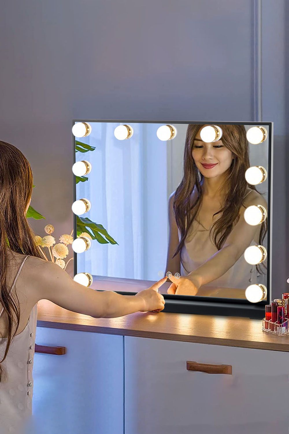 H&O Direct Rectangle LED Makeup Vanity Mirror