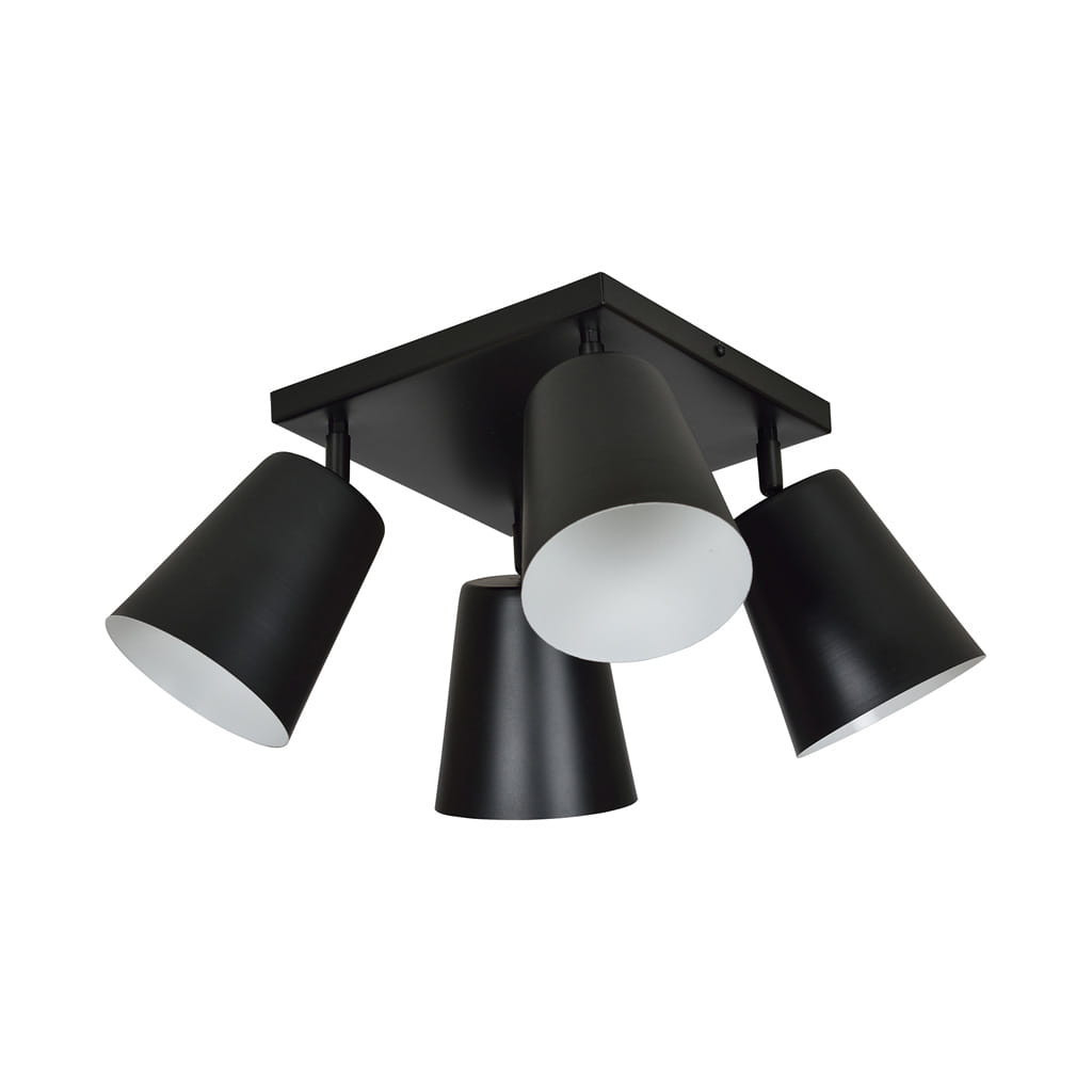 Lampa sufitowa czarno-biała PRISM 4xE27x15W wym: 30x60x60 cm Emibig