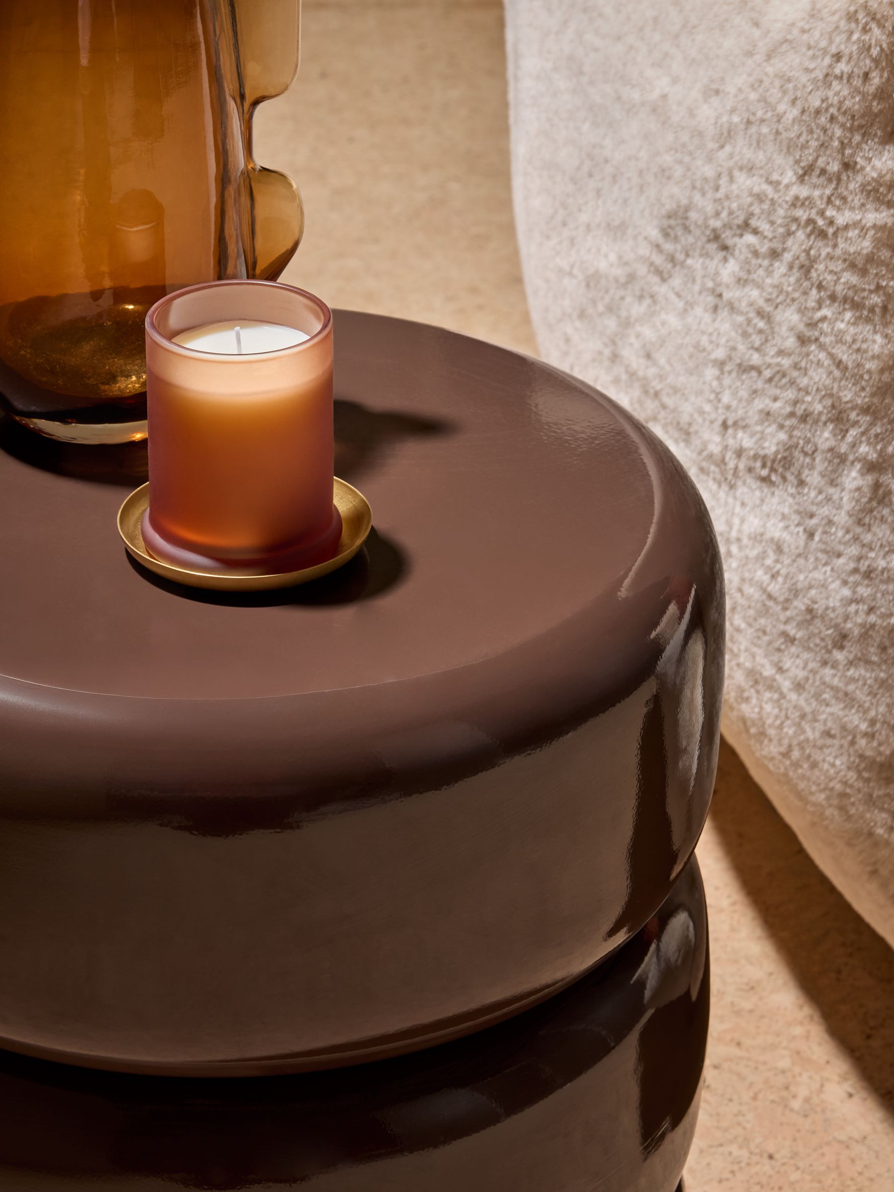 Coen Side Table in Chocolate Brown