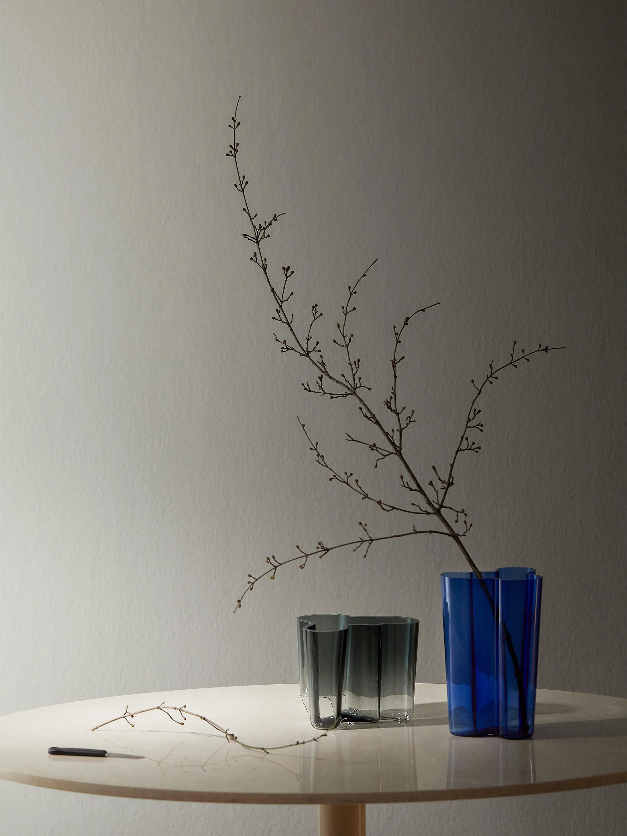 Mundgeblasene Vase Alvar Aalto, H 16 cm