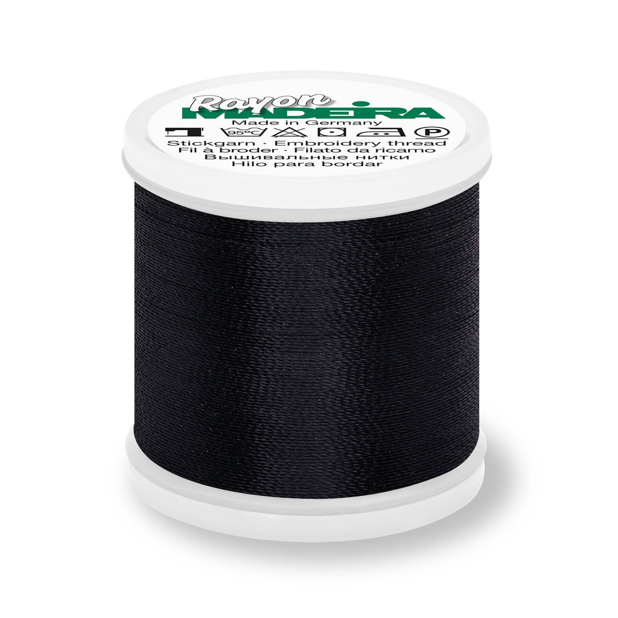 Madeira Black Rayon 40 Thread 200m (1000)